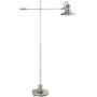 Admiral Modern Pharmacy Floor Lamp Satin Nickel Adjustable Boom Arm Step Switch for Living Room Reading Bedroom Office - 360 Lighting