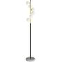Hsyile Lighting KU300205 White Glass Shade and Marble Base Elegant Modern Creative Floor Lamp for Living Room,Bedroom,Office,6 Lights