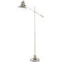 Admiral Modern Pharmacy Floor Lamp Satin Nickel Adjustable Boom Arm Step Switch for Living Room Reading Bedroom Office - 360 Lighting