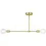 XiNBEi Lighting Semi Flush Mount Ceiling Light, Vintage Sputnik Satin Brass Close to Ceiling with 2 LED Bulb for Bedroom Living Room XB-SF1234-2-SB-G30