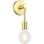 XiNBEi Lighting Wall Sconce Single 1 Light Sconces Wall Light with LED Bulb, Vanity Light with Satin Brass Finish for Bathroom Hallway Bedroom XB-W1234-1-SB-G30