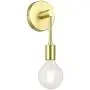 XiNBEi Lighting Wall Sconce Single 1 Light Sconces Wall Light with LED Bulb, Vanity Light with Satin Brass Finish for Bathroom Hallway Bedroom XB-W1234-1-SB-G30