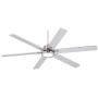 70'' Nucleus Industrial Ceiling Fan with Light LED Remote Control Brushed Nickel for Living Room Kitchen Bedroom Family Dining - Casa Vieja