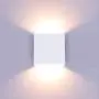 Lightess Modern Wall Sconce Dimmable 10W Hardwired, Up Down Wall Mount Lights Indoor Mini Metal LED Wall Lamp for Living Room Bedroom Hallway Decor, Warm White, O1181TP