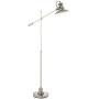 Admiral Modern Pharmacy Floor Lamp Satin Nickel Adjustable Boom Arm Step Switch for Living Room Reading Bedroom Office - 360 Lighting