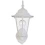 Gruenlich Outdoor Wall Lantern, Wall Sconce as Porch Lighting Fixture with One E26 Medium Base, Aluminum Housing Plus Glass, ETL Rated, Bulb Not Included (White Finish)