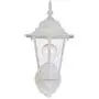 Gruenlich Outdoor Wall Lantern, Wall Sconce as Porch Lighting Fixture with One E26 Medium Base, Aluminum Housing Plus Glass, ETL Rated, Bulb Not Included (White Finish)