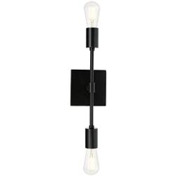LGN Bathroom Vanity Light Fixtures, 2 Light Wall Sconce Fixture, Black Vanity Light for Hallway Bathroom Kitchen Bedroom（Bulbs are NOT Included）