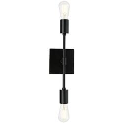 LGN Bathroom Vanity Light Fixtures, 2 Light Wall Sconce Fixture, Black Vanity Light for Hallway Bathroom Kitchen Bedroom（Bulbs are NOT Included）