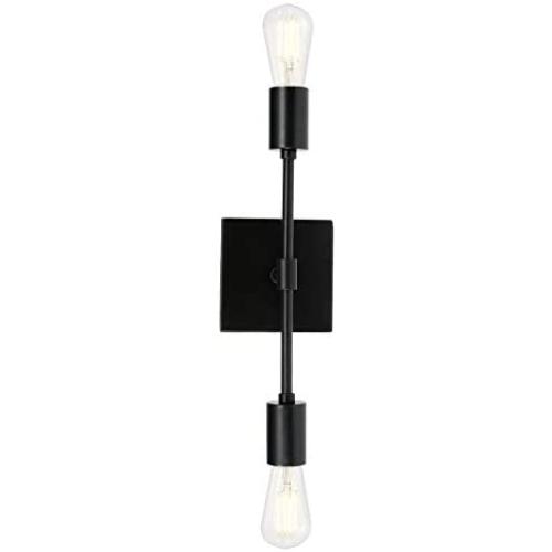 LGN Bathroom Vanity Light Fixtures, 2 Light Wall Sconce Fixture, Black Vanity Light for Hallway Bathroom Kitchen Bedroom（Bulbs are NOT Included）