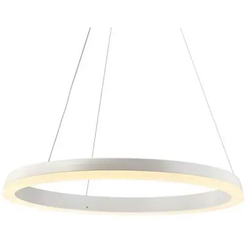 JONATHAN Y JYL7200A Baxter 23.5'' Integrated LED Metal Hoop Pendant Modern,Contemporay,Transitional Dimmable, Adjustable, for Dining, Living Room, Kitchen, Commercial Office, Matte White