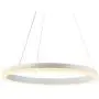 JONATHAN Y JYL7200A Baxter 23.5'' Integrated LED Metal Hoop Pendant Modern,Contemporay,Transitional Dimmable, Adjustable, for Dining, Living Room, Kitchen, Commercial Office, Matte White
