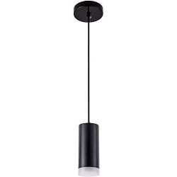 Hobaca 12W Modern LED Cylindrical Acrylic Pendant Lighting Ceiling Spot Lights Downlight Hanging Lamp for Kitchen Island Bar Living Dining Room Light Fixtures - Cold White