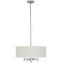 Amazon Brand – Stone & Beam Classic Ceiling Pendant Chandelier Fixture With White Drum Shade- 20 x 20 x 42 Inches, Brushed Nickel