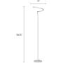 MOTINI LED Floor Lamp Modern Standing Light Built in Foot Switch with 3 Brightness Settings Metal Bright Reading Lamp for Bedroom Office Living Room - Contemporary 58 Inch Tall Lamp in White Finish