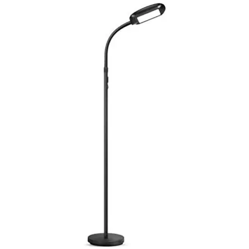 Nekteck LED Floor Lamp for Living Room, Bedroom and Office, Bright Lighting Adjustable Dimmable Modern Reading Floor Lamp with Touch Control, 3000K-6500K 4 Color Temperatures and 5 Level Brightness