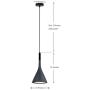 iYoee LED Kitchen Island Pendant Light Fixture for Dining Room, Living Room Bedroom Mini Bedside Adjustable Gray Hanging Ceiling Light,Free 5W LED Bulb