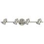 4 Light Track Lighting Wall and Ceiling Mount Fixture Kitchen and Dining Room, Brushed Nickel + Bulbs