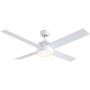 Ceiling Fan with Lights and Remote Control,SNJ 52 Inch Modern Ceiling Fan for Living Room Bedroom Dining Room,Indoor (White)