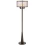 Durango Rustic Floor Lamp 3-Light Oiled Bronze Metal Brown Sheer Shade Antique LED Edison Bulbs for Living Room Bedroom - Franklin Iron Works