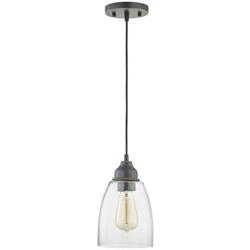 Gruenlich Pendant Lighting Fixture for Kitchen and Dining Room, Hanging Ceiling Lighting Fixture, E26 Medium Base, Metal Construction with Clear Glass