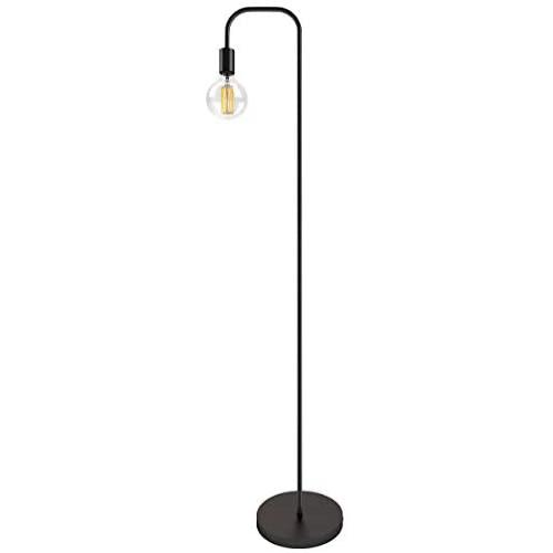 Oneach Industrial LED Floor Lamp for Living Room Bedroom Reading Office Metal Minimalist Standing Lamp Black