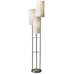 Adesso 4305-22 Trio Floor Lamp, 68.00 x 14.00 x 11.70 inches, Brushed Steel