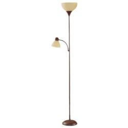 Brown Floor Lamp with Reading Light - 72''