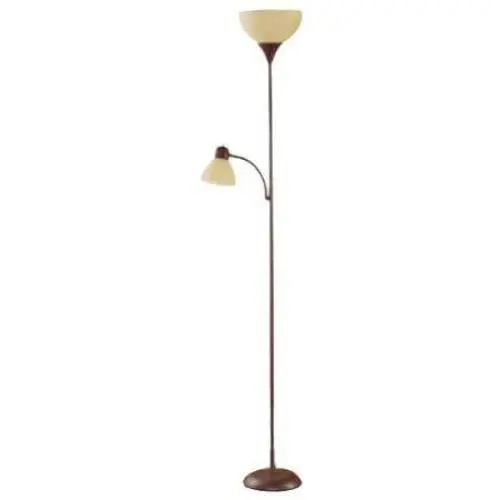 Brown Floor Lamp with Reading Light - 72''