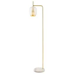 KFDQ Novelty Lamps,Floor Lamp Led Glass Lampshade Living Room Sofa Reading Lamp Bedroom Eye Protection Piano Lamp Marble Base Hotel Lighting,Foot Switch