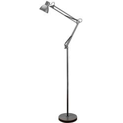 ToJane Metal Floor Lamp,Adjustable Swing Arm with Heavy Metal Based,Living Room/Sofa Side/Reading,Dual-use Clamp Desk Light,On/Off Switch