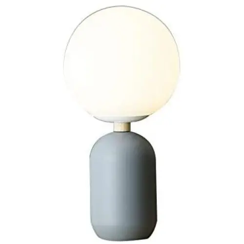 GlanzLight GL-63952-G, Metal Table Light, Simplicity Globe Table Lamp, Indoor Decoration Light Fixtures Table Lamps, Living Room/Sofaside Reading Light Desk Lighting, Grey