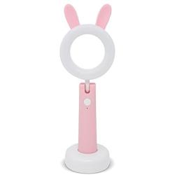 LED Animal Pet Desk Lamp/Night Light/Flashlight for Kids - Adjustable Angle Table Lamp - Book Light for Reading or Studying with 3 Modes, Dimmer, USB Charging, and Auto-Off Timer (Pink Bunny Rabbit)