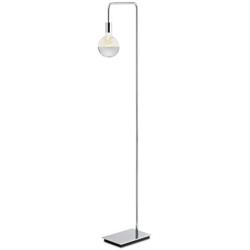 Chrome Arc Floor Lamp - Living Room Accent Light, Modern Design, in-Line On Off Switch, Plugin, Dimmable, ETL Listed