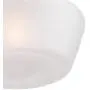 Schoolhouse Floating Ceiling Light Semi Flush Mount Fixture Bronze 12'' White Glass for Bedroom Kitchen - Regency Hill