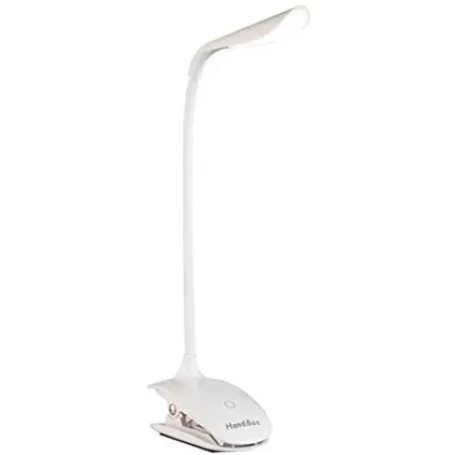 HandAcc Clip Desk Lamp Dimmable LED USB Reading Light with Sturdy Gooseneck for Desk, Bed Headboard and Computers(White) HandAcc Clip Desk Lamp Dimmable LED USB Reading Light with Sturdy Gooseneck for Desk, Bed Headboard and Computers(White)