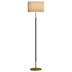 KFDQ Novelty Lamps,Floor Lamp Linen Fabric Lampshade Modern Metal Vertical Reading Lamp Living Room Study Piano Lamp Simple Bedrooled Bedside Lamp,A
