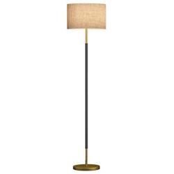 KFDQ Novelty Lamps,Floor Lamp Linen Fabric Lampshade Modern Metal Vertical Reading Lamp Living Room Study Piano Lamp Simple Bedrooled Bedside Lamp,A