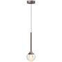IESTARING One-Light Ceiling Pendant Light, Modern Indoor Mini Premium Crystal Glass Hanging Light Fixture with Adjustable Length for Kitchen Island Dining Room, Bronze Finish (1-Light)