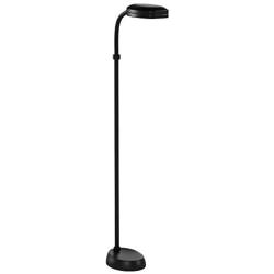 Lite Source LSP-801BLK Aptos Floor Lamp with Black Acrylic Shade, 52'' x 18'' x 18'', Black