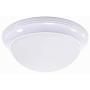 CORAMDEO 11 Inch LED Decorative Flush Mount Ceiling Fixture, Color Select Switch, Built in LED Gives 125W of Light from 16.4W of Power, 1150 Lumen, Dimmable, White Finish with Frosted Glass