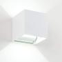 LED Cube Exterior Aluminum IP65 Waterproof Wall Lamp, Yosoan 6000k 4.7'' 20W Super White Modern Fixture Light 86-265V Adjustable Outdoor Indoor Wall White Sconce Lamp Up Down
