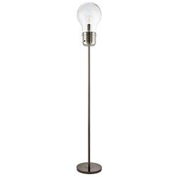 CO-Z One Bulb Farmhouse Rustic Floor Lamp in Dark Nickel, Industrial Modern Floor Lamps for Living Room Bedroom Reading Office, 71 Height Pole Floor Lamp with LED Light