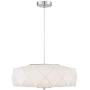 Glacier Brushed Nickel Pendant Chandelier 20'' Wide Modern White Geometric Shade 3-Light Fixture for Dining Room House Foyer Kitchen Island Entryway Bedroom Living Room - Possini Euro Design Glacier Brushed Nickel Pendant Chandelier 20'' Wide Modern White Geometric Shade 3-Light Fixture for Dining Room House Foyer Kitchen Island Entryway Bedroom Living Room - Possini Euro Design