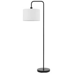 Globe Electric 67065 Barden Floor Lamp, 58'', Matte Black with White