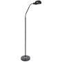 Sandistore Gooseneck Floor Lamp Eye, Metal Floor Lamp, Standing Lamp with Heavy Metal Based,Torchiere Light for Living Room, Bedroom, Study Room and Office(Black)