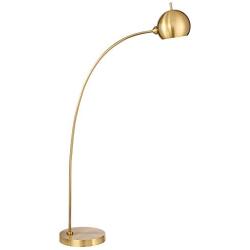 Capra Modern Chairside Arc Floor Lamp Antique Brass Swivel Head for Living Room Reading Bedroom Office - Possini Euro Design