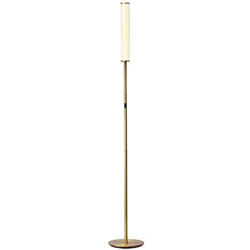 O’Bright Dimmable LED Cylinder Floor Lamp, Full Range Dimming, Minimalist Standing Pole Lamp / Torch Lamp, Floor Lamps for Living Room, Bedrooms, Porch, Patio, and Office, Antique Brass (Gold)