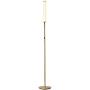 O’Bright Dimmable LED Cylinder Floor Lamp, Full Range Dimming, Minimalist Standing Pole Lamp / Torch Lamp, Floor Lamps for Living Room, Bedrooms, Porch, Patio, and Office, Antique Brass (Gold)