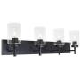 VINLUZ 4 Lights Bathroom Vanity Light Fixture Black Sconces Wall Lighting Modern Industrial Indoor Wall Mounted Lamp, Farmhouse Style Wall Light for Kitchen Living Room Dining Room VINLUZ 4 Lights Bathroom Vanity Light Fixture Black Sconces Wall Lighting Modern Industrial Indoor Wall Mounted Lamp, Farmhouse Style Wall Light for Kitchen Living Room Dining Room